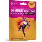 PŘEDPLACENÁ T-MOBILE TWIST SIM KARTA - ZDARMA 50 MINUT, 50 SMS A 100 MB DAT, kredit 100,- Kč – Zboží Živě