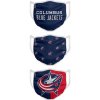 Rouška Foco roušky Columbus Blue Jackets set dětská 3 ks