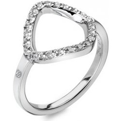 Hot Diamonds Elegantní stříbrný prsten s briliantem a topazy Behold DR221