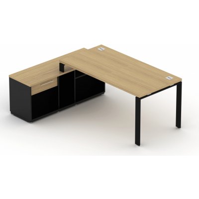 Nábytek Designový cz DEBZ5ULP Kancelářská sestava EPIC Z5 U dub černá – Zboží Dáma