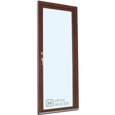 Kömmerling balkonové dveře 70 AD OS pravé ořech/ořech 70 x 220 cm oboustranná klika + FAB + hliníkový práh – Hledejceny.cz