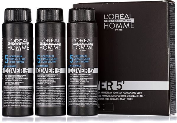 L'Oréal Homme Cover 5 5 světlá hnědá 3 x 50 ml od 581 Kč - Heureka.cz