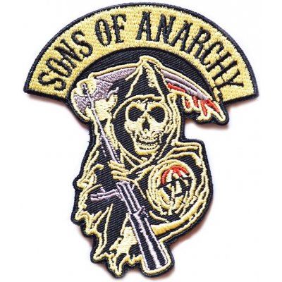 Moto nášivka Sons of Anarchy reaper 10 cm x 8 cm – Zboží Mobilmania