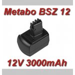 TopTechnology Metabo BSZ 12 3000mAh Ni-MH 12V - neoriginální – Sleviste.cz