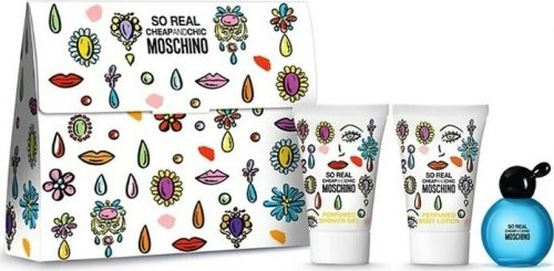 Moschino So Real Cheap & Chic EDT 4,9 ml + sprchový gel 25 ml + tělové mléko 25 ml dárková sada