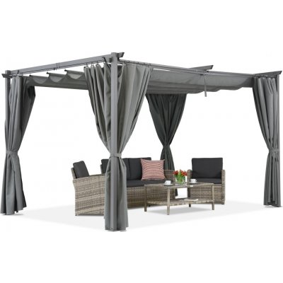 Garden Point GAP542 La Palma se závěsy 3 x 4 m šedá – Sleviste.cz