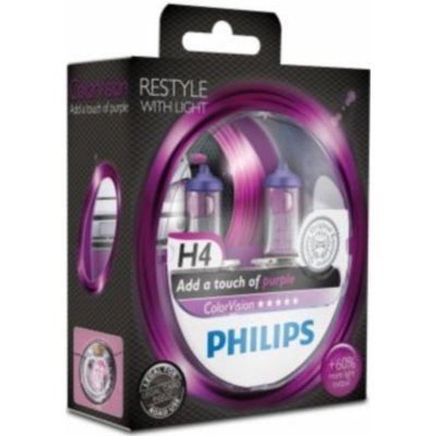 Philips ColorVision Purple 12342CVPPS2 H4 P43t-38 12V 60/55W – Hledejceny.cz