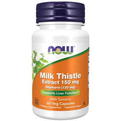 Now Foods NOW Milk Thistle Extract, Ostropestřec mariánský extrakt, 150 mg, 60 rostlinných kapslí – Zboží Mobilmania