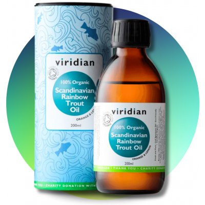 Viridian BIO Rybí olej ze pstruha duhového Omega 3 200 ml – Hledejceny.cz