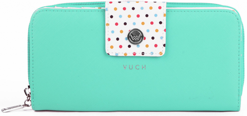Vuch Dámská tyrkysová peněženka s puntíky ze syntetické kůže Dots Collection Billie Bluebell