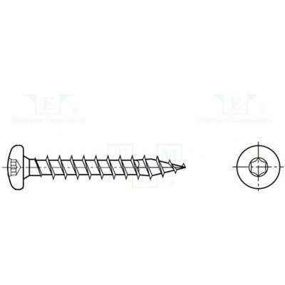 BOSSARD 3620471 Vrut; do dřeva; 5x40; Hlava: válcová; Torx®; TX20; SPAX®; BN 21237 – Hledejceny.cz