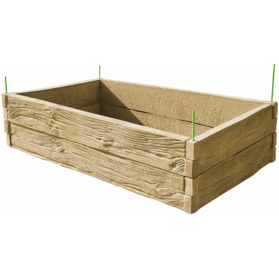 Barigadi Vyvýšený záhon betonový 200x100 x 50 cm, dřevo, pískovec – Hledejceny.cz