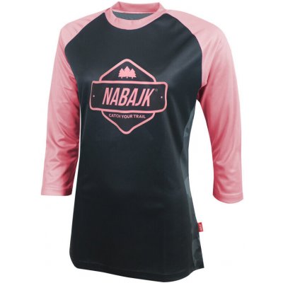 Nabajk Ancze youth girls 3/4 sleeve black/old pink