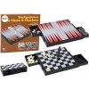 Šachy LEAN Toys Herní sada 3v1 Magnetická deska Šachy Dáma Backgammon