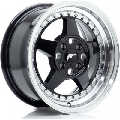 JR Wheels JR6 7x15 4x100 ET35 gloss black machined lip – Hledejceny.cz