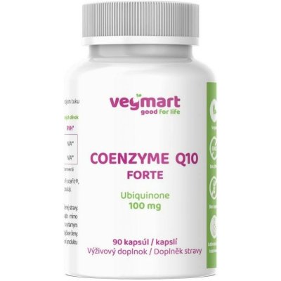 Vegmart Koenzým Q10 Forte ubiquinon 100 mg 90 kapslí – Hledejceny.cz