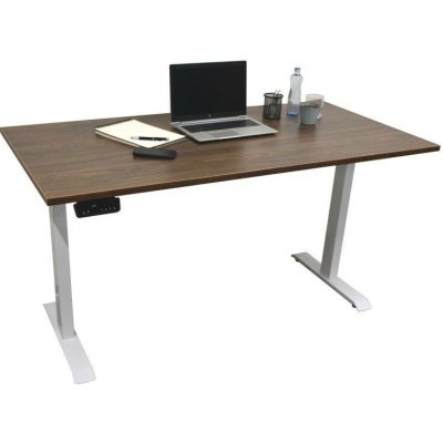 ZLKL Kancelářský stůl 160 x 80 x 2,5 cm černá podnož / buk deska P00051-10 – Sleviste.cz