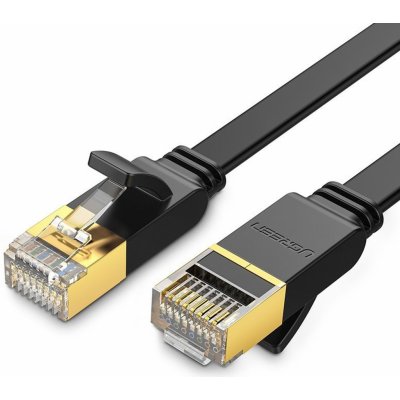 Ugreen 11262 Ethernetový plochý RJ45 CAT 7 STP LAN 10 Gbit/s, 3m, černý – Zbozi.Blesk.cz
