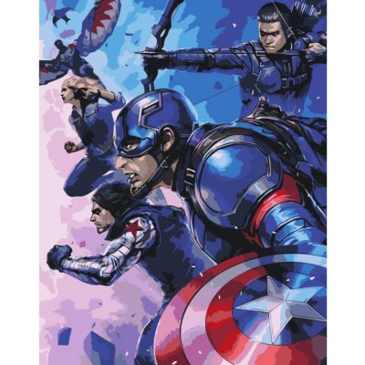 MALUJEŠ Malování podle čísel AVENGERS 2 Rozměr 60 x 80 cm Rámování vypnuté  plátno na rám od 1 199 Kč - Heureka.cz