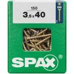 Spax Uni vrut zápust.hlava PZ/Z2 4CUT a plným závitem Yellox 35 x 40 mm 150 ks – Hledejceny.cz