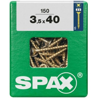 Spax Uni vrut zápust.hlava PZ/Z2 4CUT a plným závitem Yellox 35 x 40 mm 150 ks – Hledejceny.cz