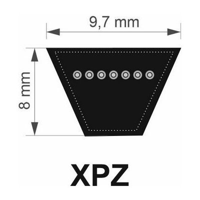 Megadyne 9,7x 800 Lw/ 813 La XPZ řemen klínový – Zboží Mobilmania