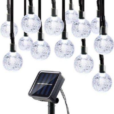 SOLAR 30 01 Solární světelný řetěz čistá bílá 30LED 6Metrů – Hledejceny.cz