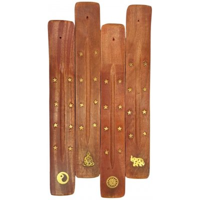 ARÔME Stojánek na vonné tyčinky Dřevěný MIX VZORŮ – Zboží Dáma