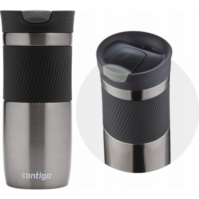 Contigo termohrnek Byron černý stříbrný 470 ml – Zboží Mobilmania