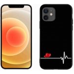 mmCase na iPhone 12 mini - srdce a tep černé pozadí – Zboží Mobilmania