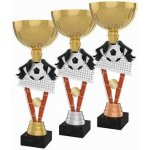 Nohejbalová trofej s kalichem 33 cm Stříbrný kovový štítek – Zboží Dáma