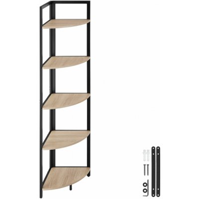 Tectake Rohový regál Castlebar 30x30x150cm – Zboží Mobilmania
