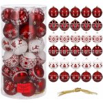 SPRINGOS Vánoční baňky červeno-bílé mix 7cm sada 30ks CA0150-XG – Hledejceny.cz