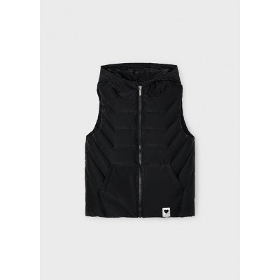 Mayoral vesta prošívaná s kapucí srdíčko černá – Hledejceny.cz