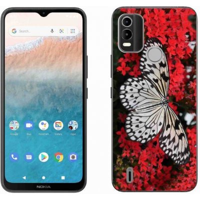 Pouzdro mmCase Gelové Nokia C21 Plus - černobílý motýl 1