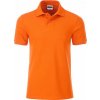 Pánské Tričko James & Nicholson pánské bavlněné polo s knoflíkovou légou Oranžová