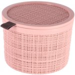 Curver Jute 2L Košík kulatý 17 x 17 x 13 cm růžový 01903-204 – Zboží Dáma