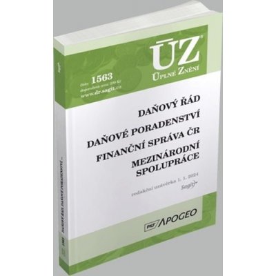 ÚZ 1563 Daňový řád, Finanční správa, Daňové poradenství, Platby v hotovosti – Hledejceny.cz