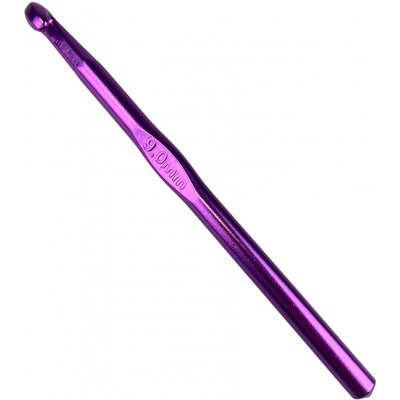 Pro Háčkování Háček kovový 9 mm fialový – Zboží Dáma