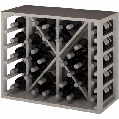 Expovinalia Regál na víno TORAL III Borovice s bílým nátěrem – Zboží Mobilmania