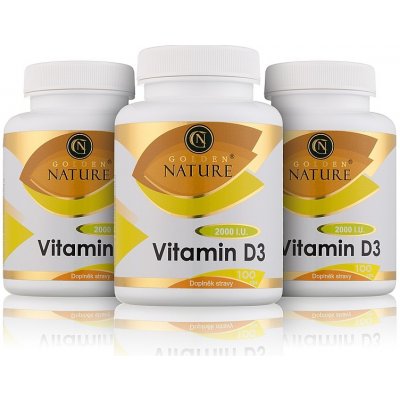 Golden Nature 2+1 Vitamin D3 2000 I.U. SOFTGELS 300 kapslí – Hledejceny.cz