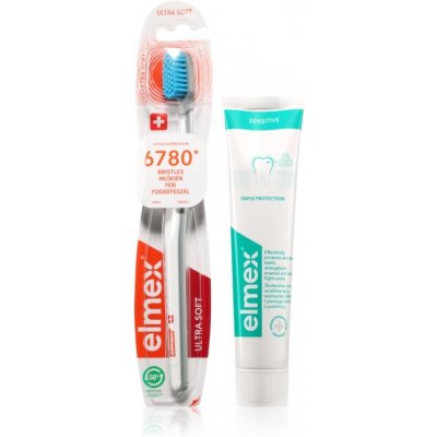 Elmex Sensitive 75 ml + Ultra Soft zubní kartáček – Zbozi.Blesk.cz