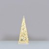 Vánoční stromek ACA Lighting bílý pletený kuželový strom 30 mini WW LED na baterie 3xAA IP20 pr.18.5x50cm X11301119