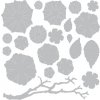 Kreslící šablona Sizzix Thinlits vyřezávací kovové šablony květy a lístky 21 ks
