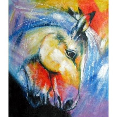 Obraz - Duhový kůň I. 120 cm x 100 cm – Zboží Mobilmania