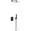Sprchové kouty Excellent Podomítkový sprchový set Krotos, 2 výstupy, černá včetně podomítkového tělesa