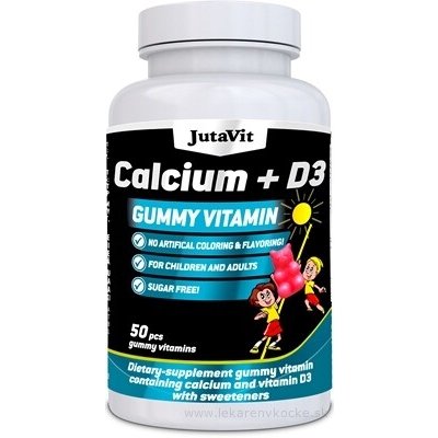 JuvaPharma Kft. JutaVit Gumkáči Vápník + vitamín D3 želatinové medvídci 50 ks – Hledejceny.cz
