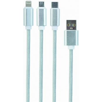 Gembird CC-USB2-AM31-1M-S USB 3-in-1, 1m, stříbrný