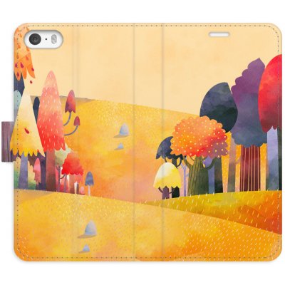 Pouzdro iSaprio Flip s kapsičkami na karty - Autumn Forest Apple iPhone 5 / 5S / SE – Zbozi.Blesk.cz