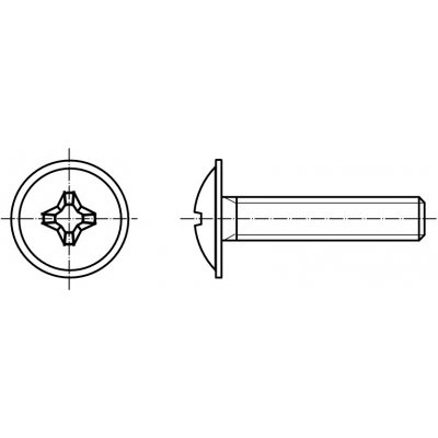 PROFISTYL DIN 967 šroub s okrasnou půlkulatou hlavou a límcem, s křížovou drážkou pozink Varianta: DIN 967 šroub okrasný s límcem ZnB M5x16 – Zboží Mobilmania